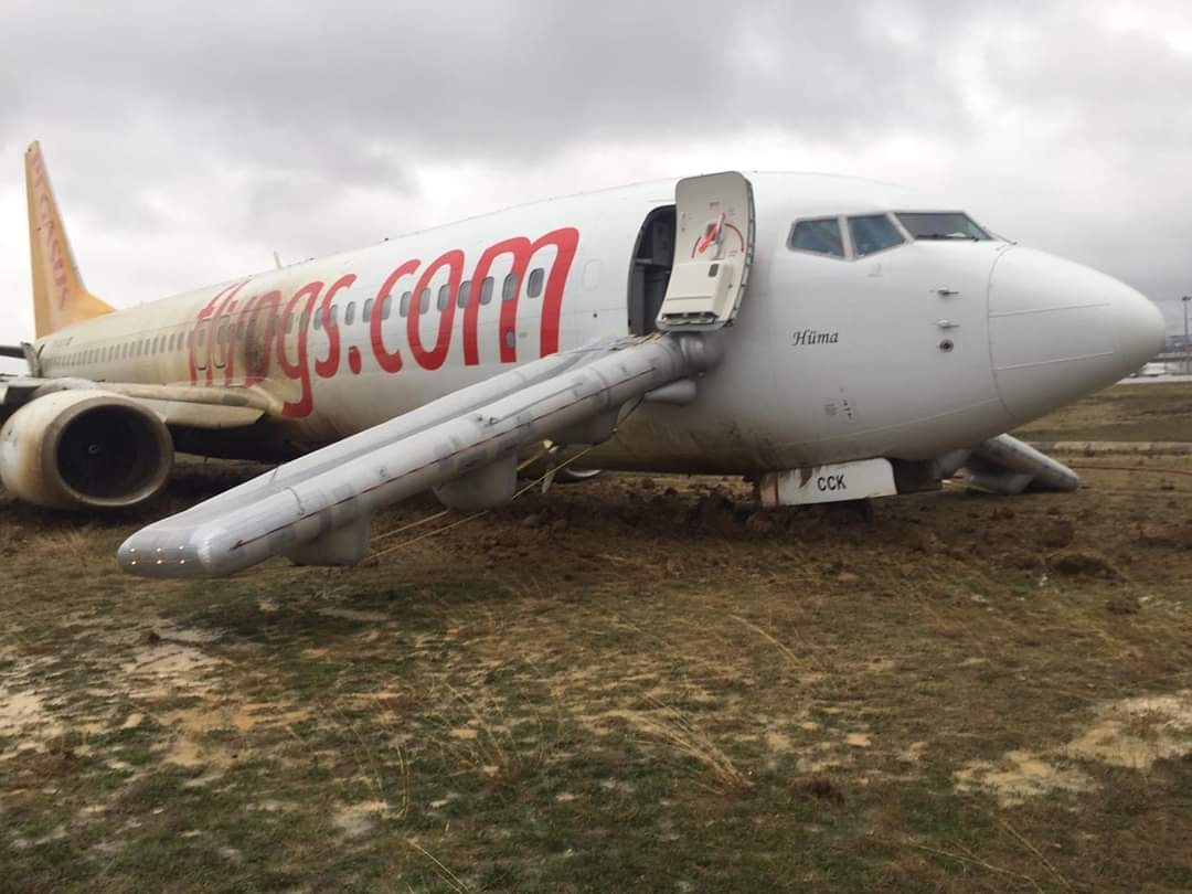 Самолет Boeing 737-800 авиакомпании Pegasus, выполнявший рейс 747, потерпел аварию после посадки на взлетно-посадочную полосу 06 в аэропорту Стамбула им. Сабихи Гёкчен.