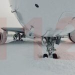 МС-21-300 «Иркут» вылетел за правую часть ВПП и полностью остановился в снегу